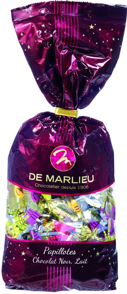 Papillotes PREMIUM Noir & Lait - DE MARLIEU