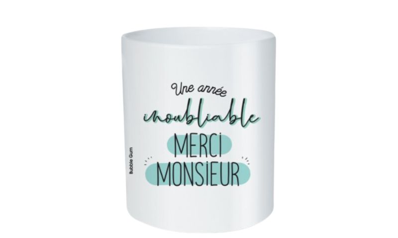 [220609_4805] Pot à crayon "Une année inoubliable, merci monsieur"