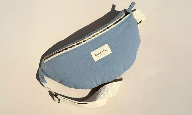 Sac banane - bleu fumé